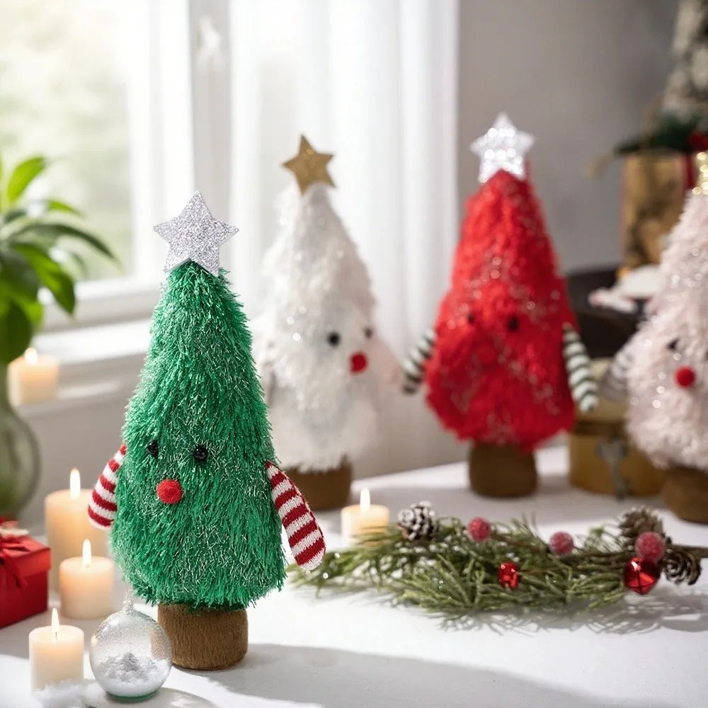 Home Decor Handmade Christmas Tree Decoration Soft Decorative Xmas Desktop Ornament Creative Cartoon Christmas Doll Kids Gift