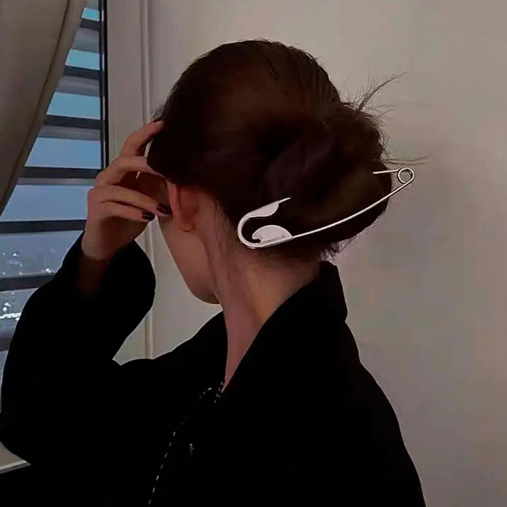 New Large Safety Pin Metal Hair Claws Barrettes For Women Girls Hair Accessories Hairclips Hairpins Headwear Gifts