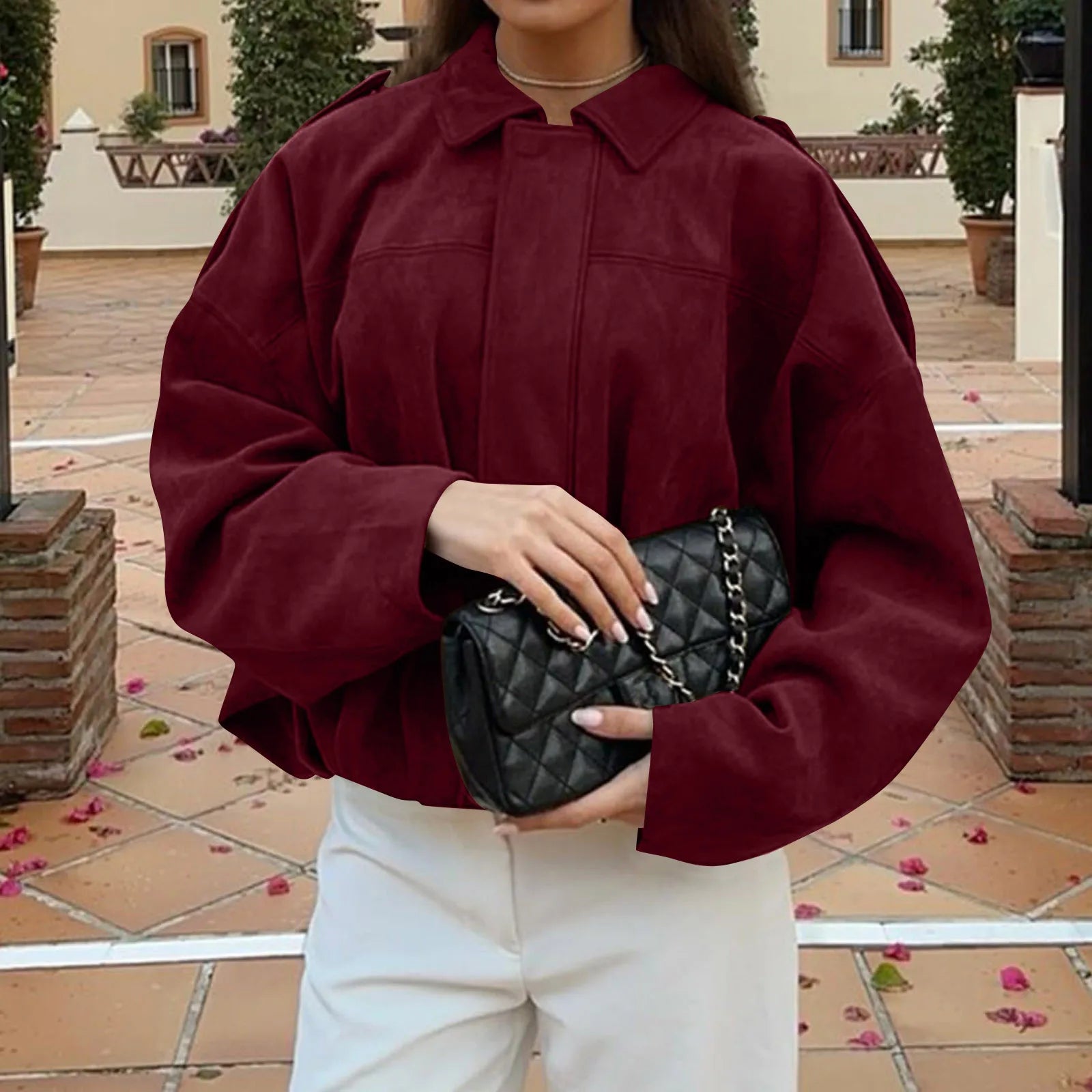 Women's Jackets Coat Fashion Turn-down Collar Long Sleeve Loose Coats Vintage Female Outerwear Chic Street Youth Jackets Tops