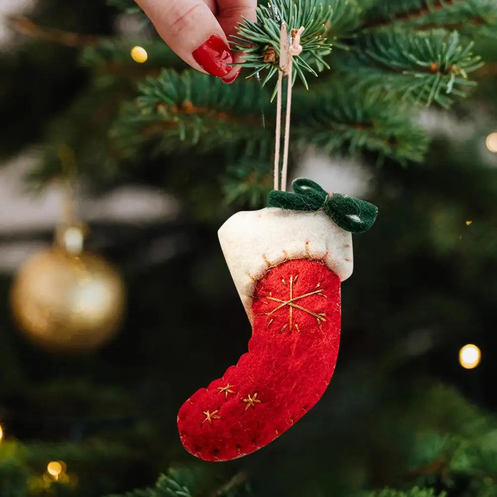 Christmas Felt Deer Pendant Xmas Tree Decorative Hanging Gingerbread Man Elk Decor 2024 Christmas Party Crafts Ornaments