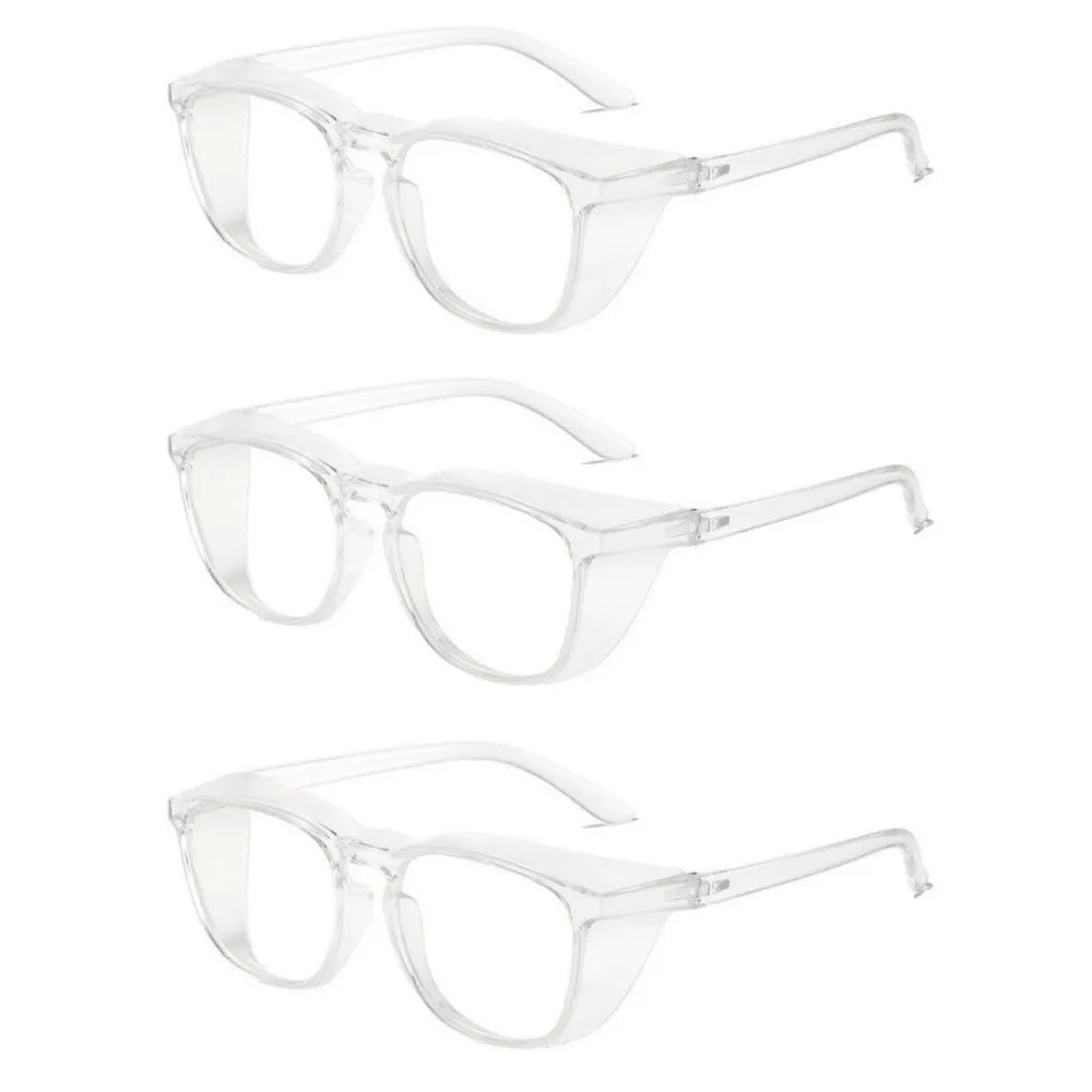 3PCS Safety Goggles Eye Protection Anti-fog Wind Dust Sand Glasses Pollen-proof Anti Blue Light Eyewear