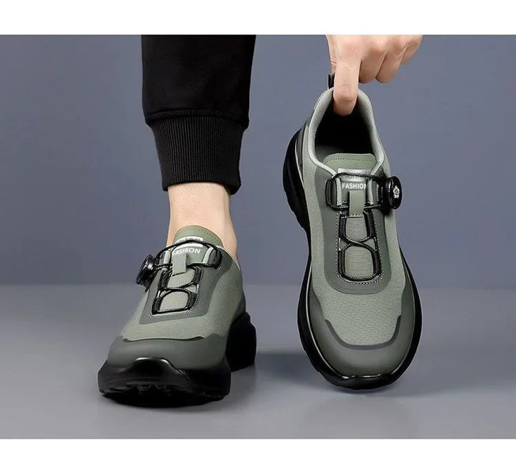 Fashion Casual Men's Shoes Designer Rotating Buckle Men Sneakers Thick-Soled Comfortable Outdoor Walking Shoes Zapatillas Hombre