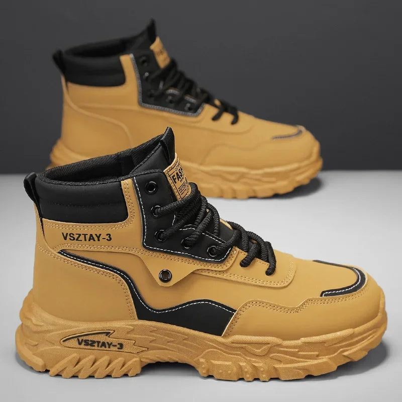 2025 New Autumn Winter Shoes for Men Outdoor Non-slip Wear-resistant Short Boots Fashion Comfort Casual Men's Shoes Botas Hombre