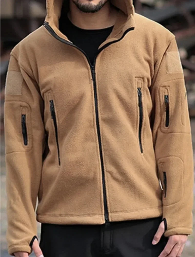Men's Jackets Warm Military Tactical Sports Fleece Hoodie Jackets Hiking Climbing Fishing Adventure Camping Outdoor Clothing