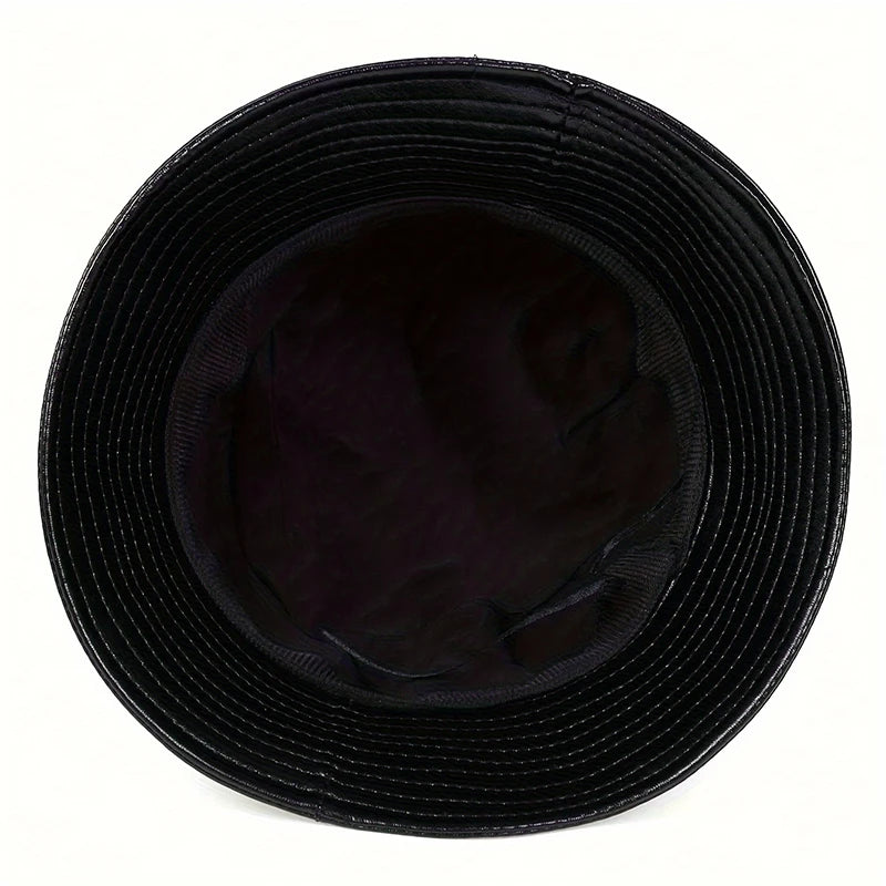 winter Fashion bucket hat Artificial leather windproof warm bucket hats men women wild tide cap Panama fisherman caps gorras