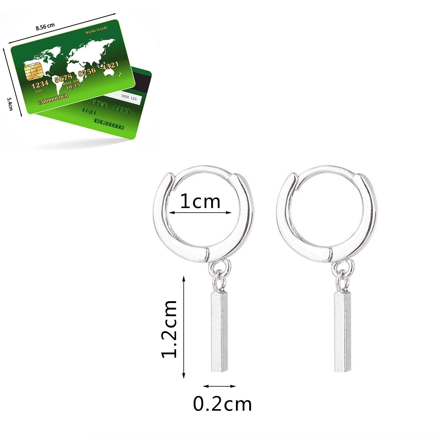 Accessories For Women Geometric Long Pendant Earrings For Women Punk Party Ear Buckle Square Stick Earring Jewelry Gift Pendient