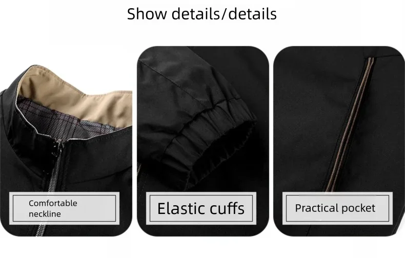 Jacket casual youth jacket stand up collar versatile men's windbreaker  high end men's top for spring and autumn