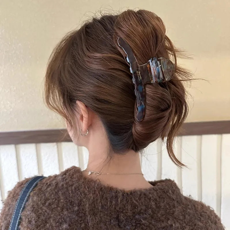 Women Acetate Leopard Hair Claw Hair Claws Chic Barrettes Crab Hairpins Styling Clips Girls Lady Headwear Hair Accessories