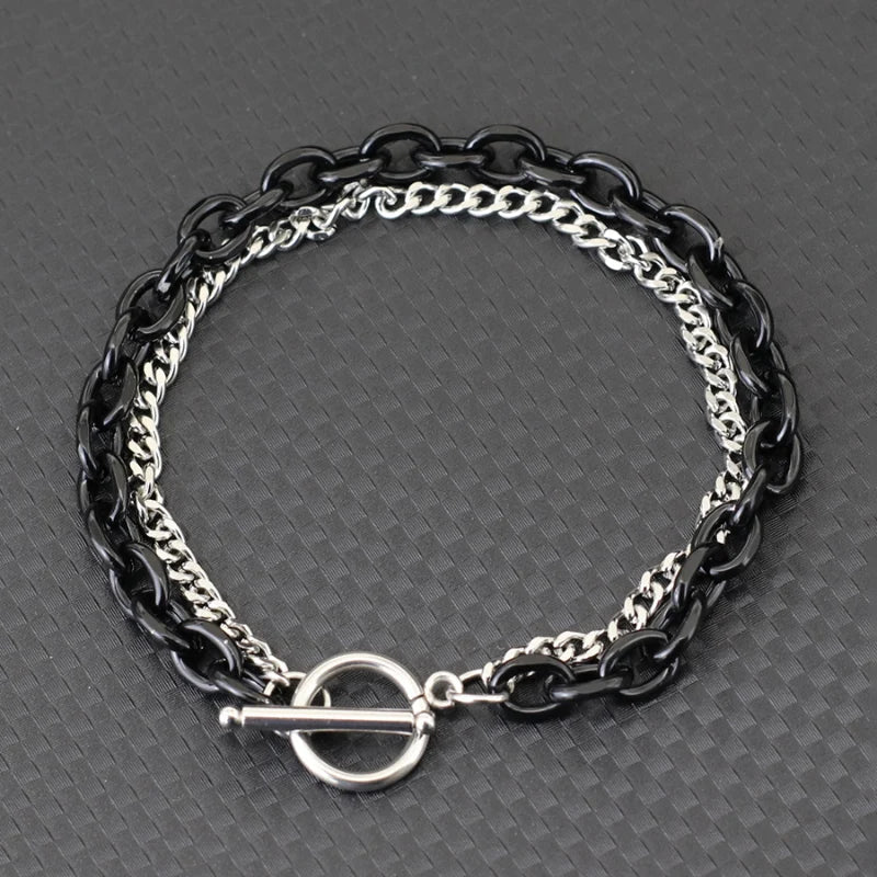 Fashion Motorcycle Equipment Accessories Bracelet For Men Stainless Steel Cuban Chain Braslet Outdoor Sports Cycling Hand Joias