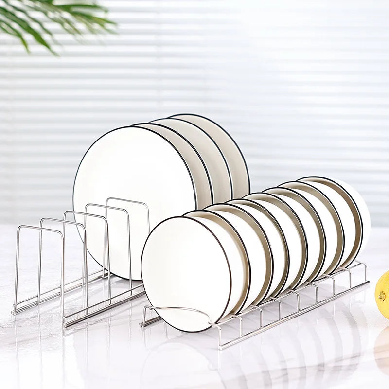 Kitchen Organizer Dish Rack Household Kitchen Drainage Rack Cooking Dish Pan Cover Stand Kitchen Accessories