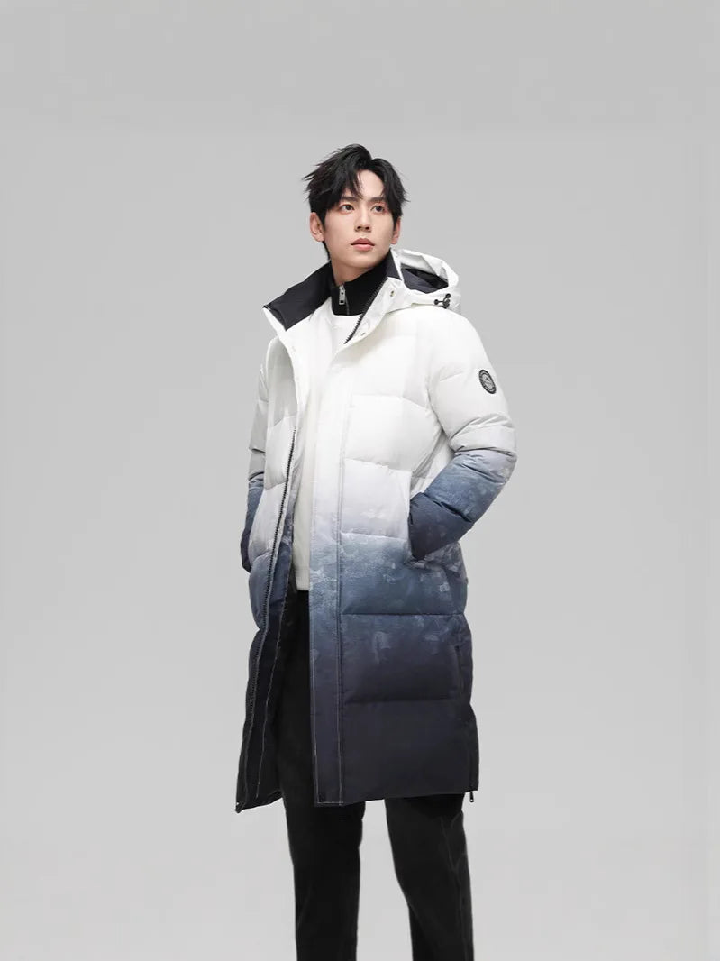 Canada Fashion Winter Jackets for Man Down Parka Coat Man White Goose Down Jacket Hooded Warm Thick Long Puffer Jacket HXY252