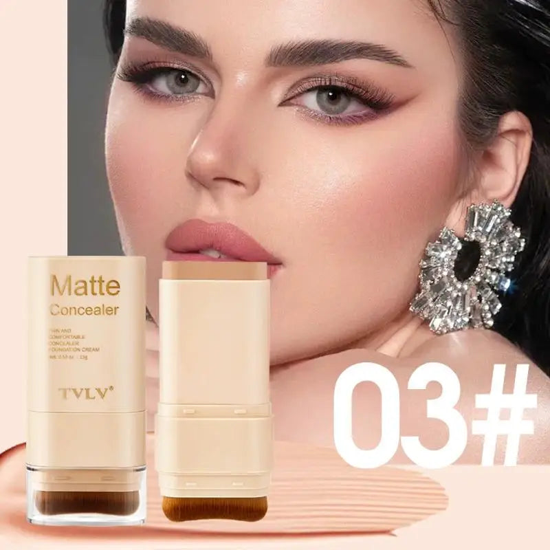 Two In One Double Head Foundation Make-up Stick Facial Foundation Make-up Makeup Matte Concealer Smooth Makeup Tool