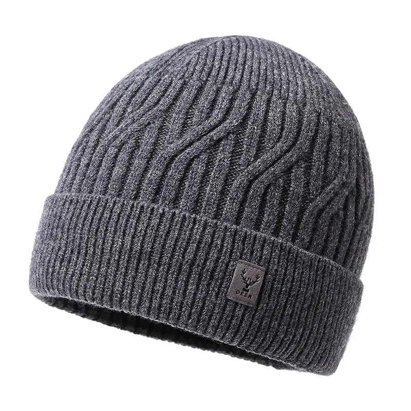 Winter Beanie for Men Women, Fleece Lined Beanie Soft Warm Knit Hat Ski Stocking Cuffed Cap