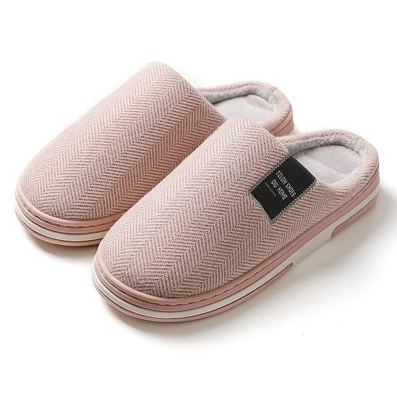 Winter Men's Slippers Warm Cotton Slippers Lightweight Comfortable Casual Shoes Home Indoor Couples Flats Non Slip Soft Slippers