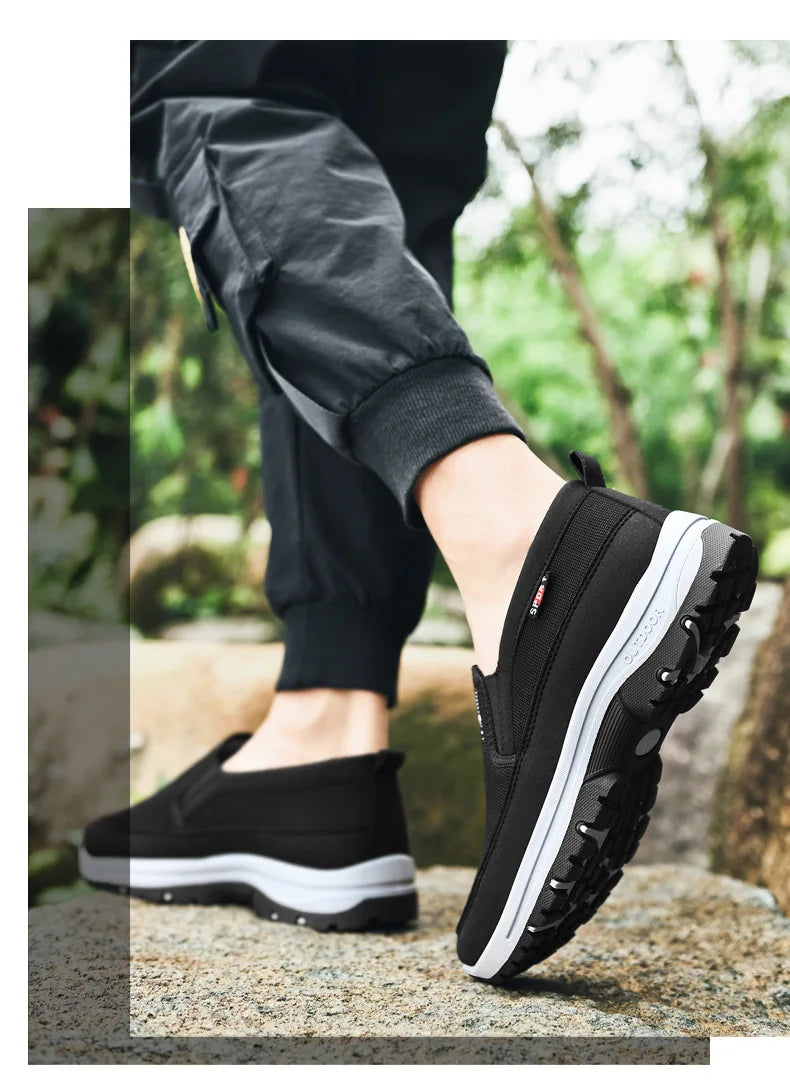 Men's Casual Shoes Classic Loafers Anti-slip Soft Sole Comfortable Men's Leather Sneakers Non-slip Retro Driving Shoes Plus Size