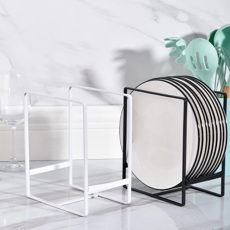 Kitchen Cabinet Plate Storage Countertop Dish Rack Drawer Dinner Plate Partition Drain Rack Layered Storage Rack Accessories