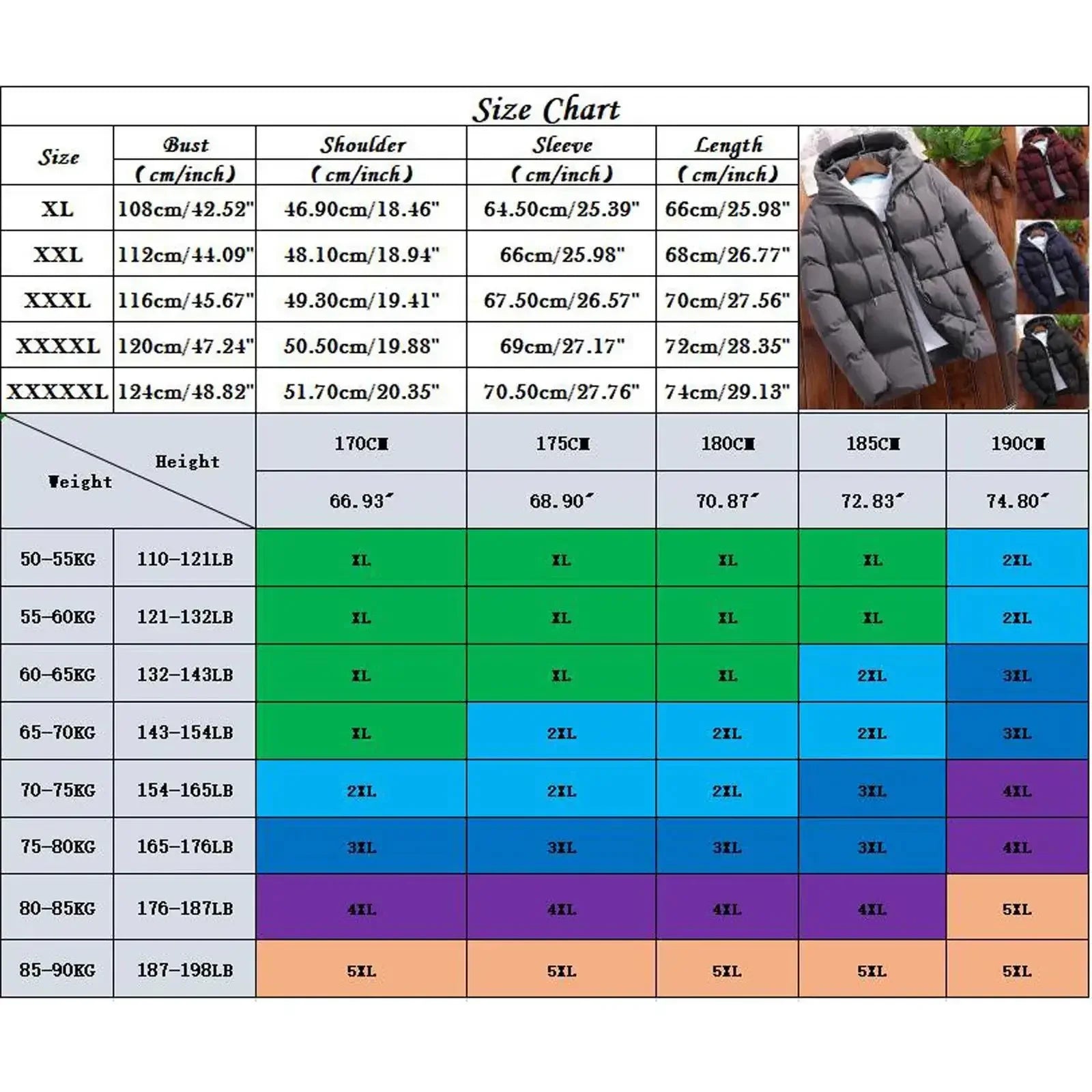 Men's Thick Puffer Hooded Jacket  Casual Warm Parkas Business Outfear Winter FashionTrendy Versatile 2026