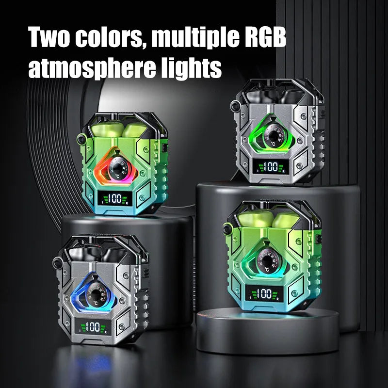 Creative Noise Reduction Electric Technology Mecha Wind Ultra-Long Standby Game Dual-Mode Headset H9 Bluetooth Wireless Headset