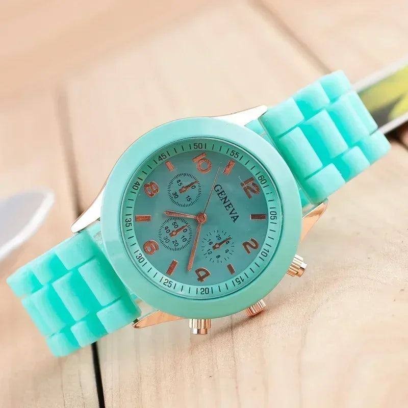 Women Watches 2024 New Fashion Luxury Brand Women Watch Silicone Strap Quartz Wrist Watch for Female Relogio Feminino Zegarki
