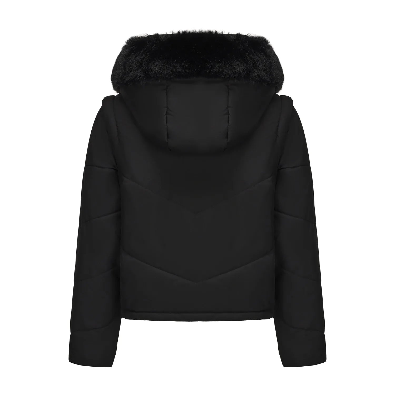 Women's jacket Faux 2pcs Cotton Padded Puffer jacket Hooded Winter Down Jackets Coats Parkas Detachable Sleeves Waistcoat HXY378