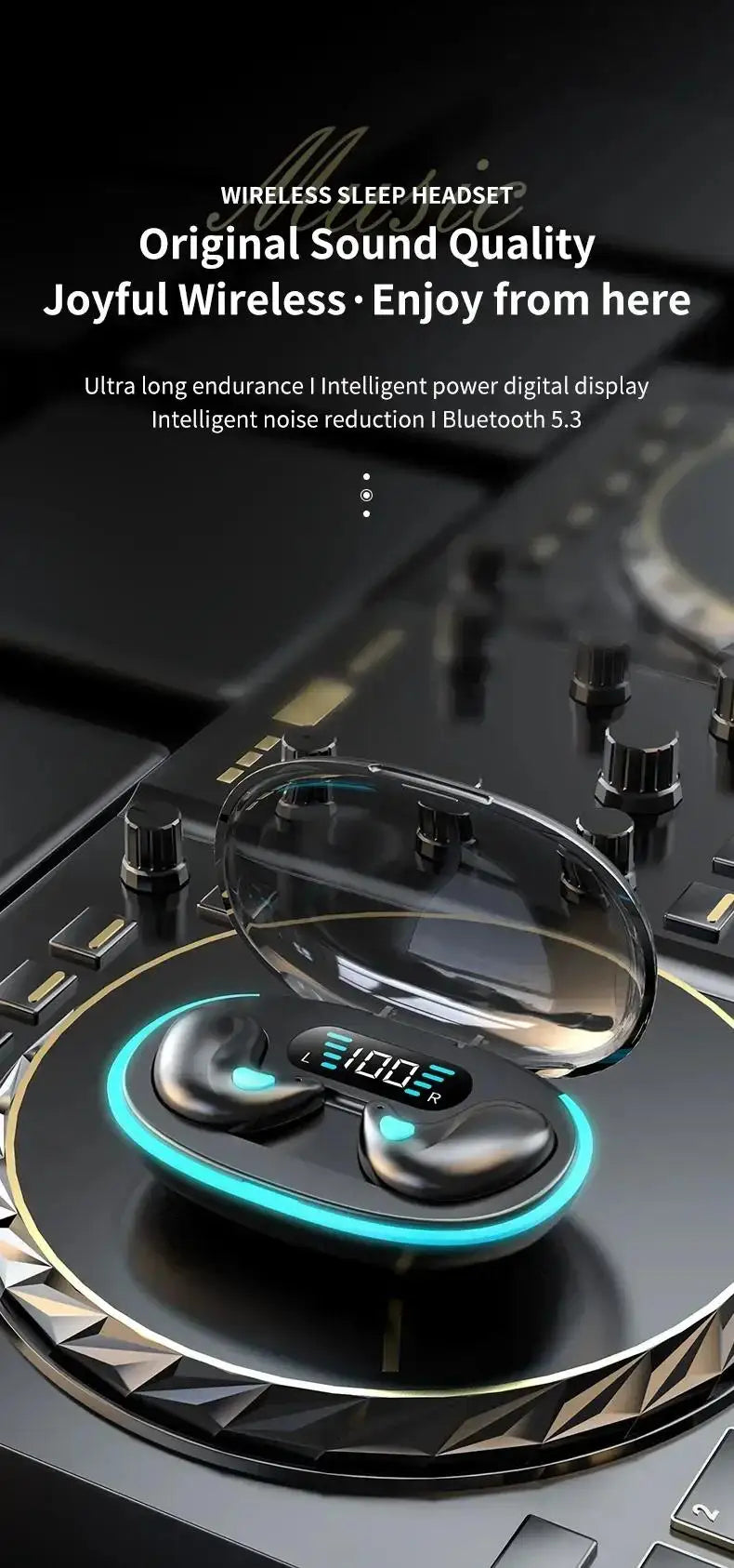 X55 earphone wireless earphone headphones noise reduction sport game sleep Bluetooth 5.0 earbuds HiFi stereo music headset