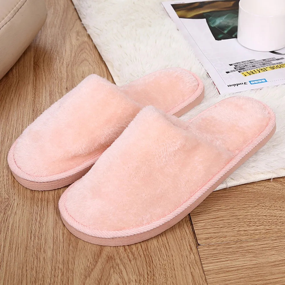Winter Men Warm Slippers Home Simple Soft Slippers Indoors Comfortable Flat Heel shoes Anti-slip Floor Bedroom Shoes