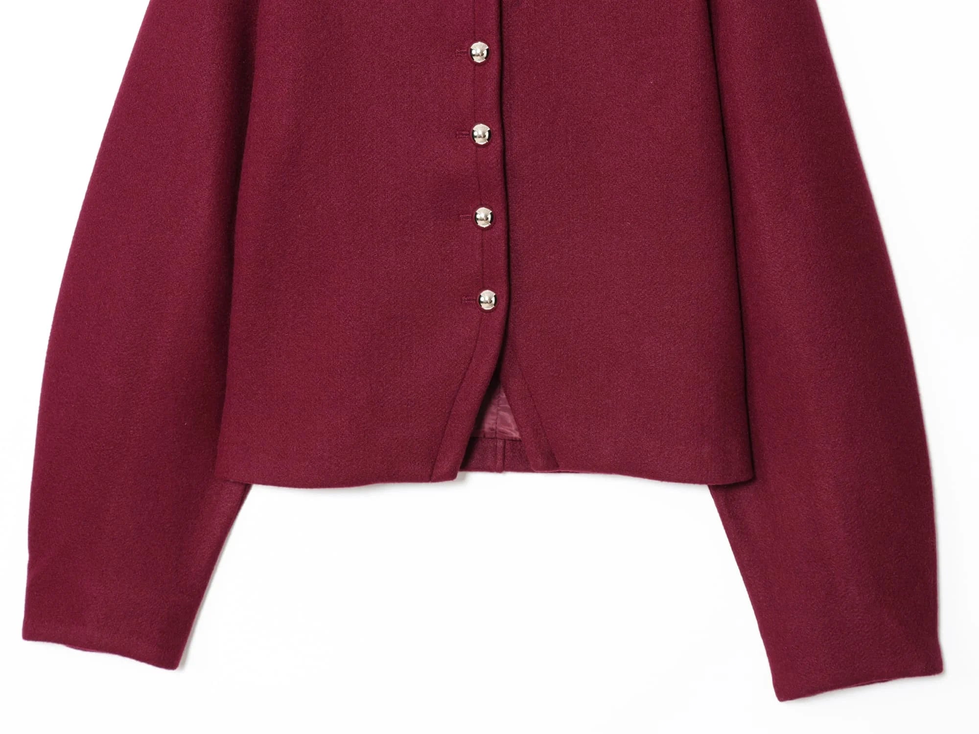 Women Short Jacket Women's Autumn Winter New Fashion Simple Short Coat Round Neck Single Breasted Commuting Casual Jacket Top