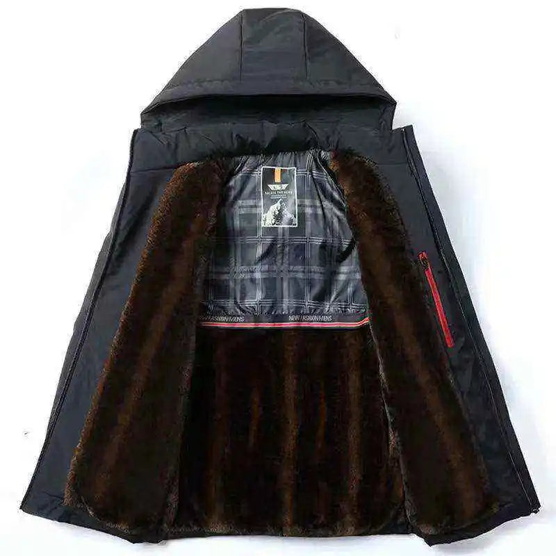 Men's Fashion Windbreaker Parka Coat Man Clothing Streetwear Windproof Casual Autumn Winter Warm Hombre Male Jacket for Outdoors