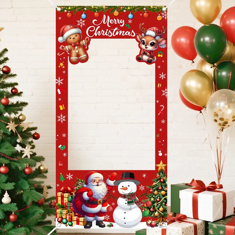 Christmas Photo Frame 2025 Merry Christmas Decorations for Home Navidad Cristmas Party Supplies Ornament Xmas Gift New Year 2026