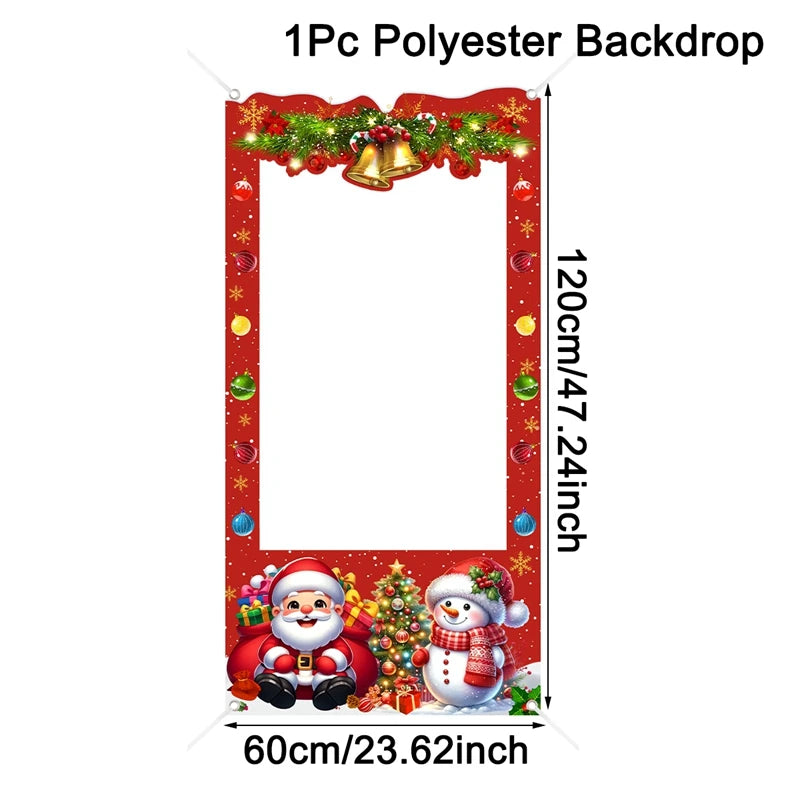 Christmas Photo Frame 2025 Merry Christmas Decorations for Home Navidad Cristmas Party Supplies Ornament Xmas Gift New Year 2026