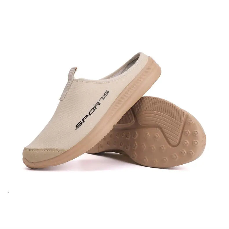 Men Half Slippers Casual Sneakers Soft Sole Support Shoes Lightweight Comfortable Breathable Outdoor Sports Skateboarding Shoes