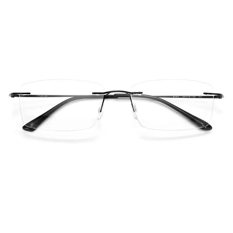 Fashion Business Anti-blue Light Frameless Reading Glasses Women Anti-fatigue Presbyopic Glasses Computer Grade Glasses