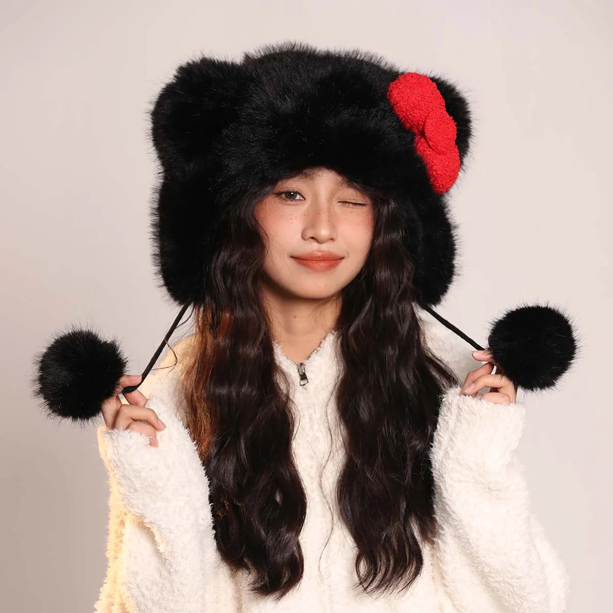 men's Hat beanie ski mask Caps Women's hat Beanie winter accessories Hat with earflaps Y2k hat Wool hats Winter hat bunny ears