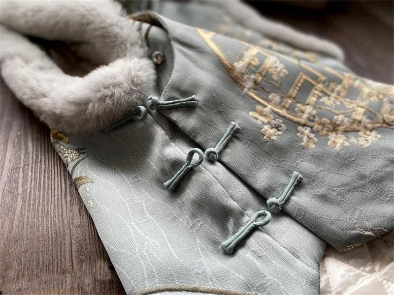 Women's Jackets Women's Vest  National Tide Cheongsam Vest Girl Retro Chinese Style Chinese Cotton Tang Suit Jacket Winter Style