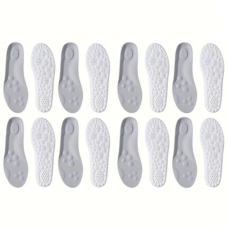 1Pair/2Pairs/4Pairs High Elasticity Latex Sport Insoles Soft Shoe Pads Arch Support Orthotic Insoles Breathable Deodorant Insole