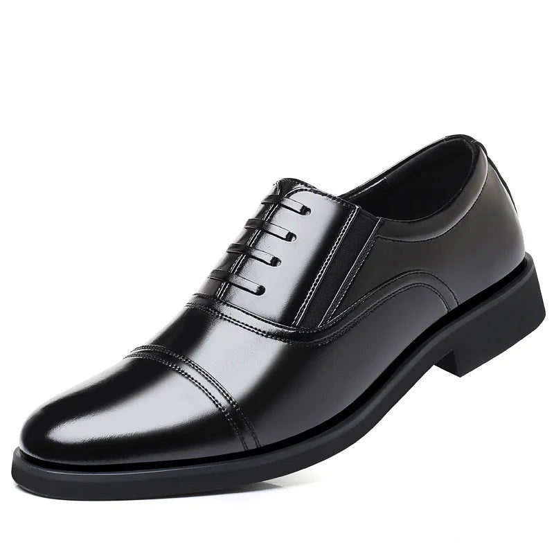 Business Men's leather Shoes Fashion new formal shoe Black round toe work shoes Versatile comfortable Male flats Zapatos Homme