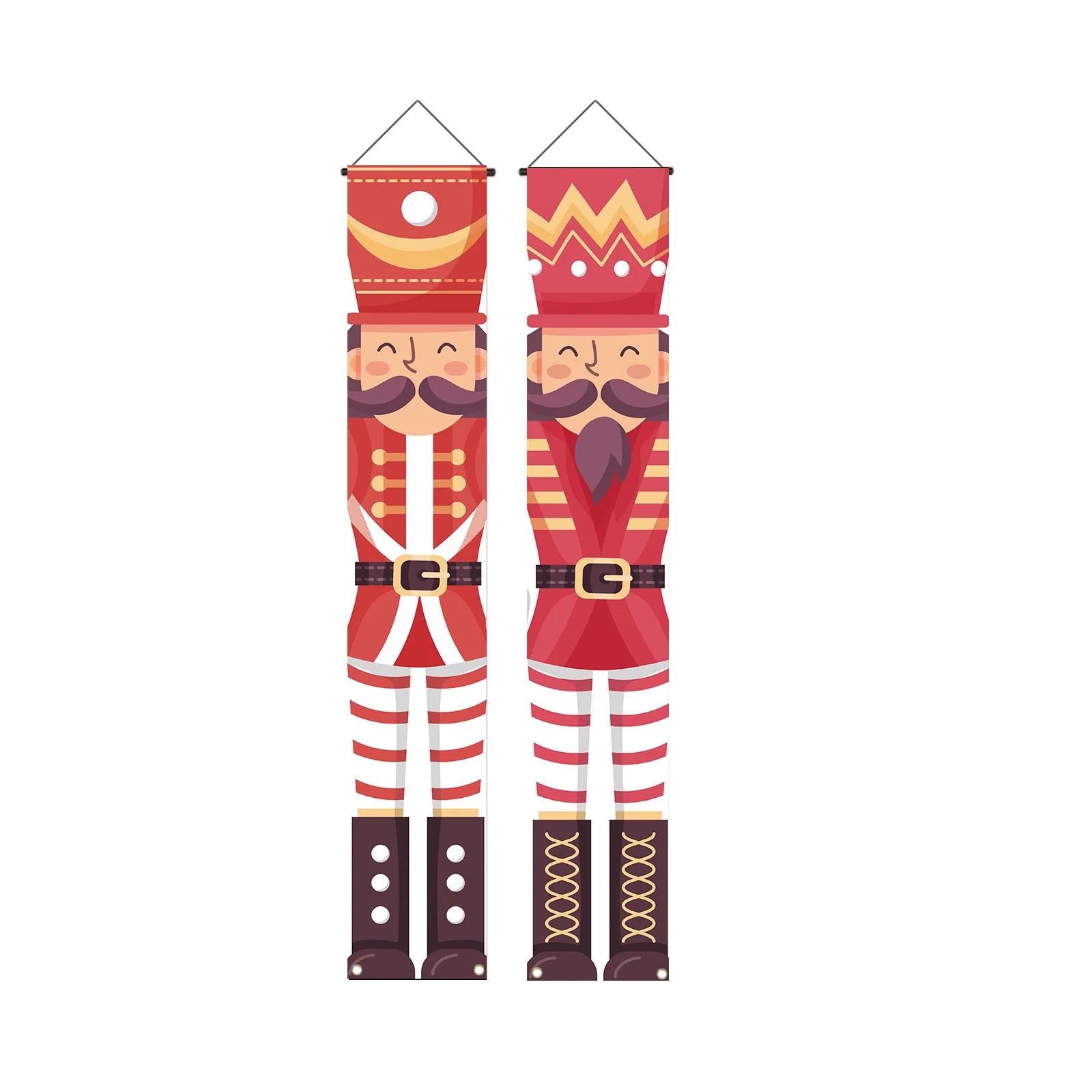 New Christmas Nutcracker King Series Couplets New Year's Party Soldiers Porch Atmosphere Decoration Door Curtains Flag Hangers