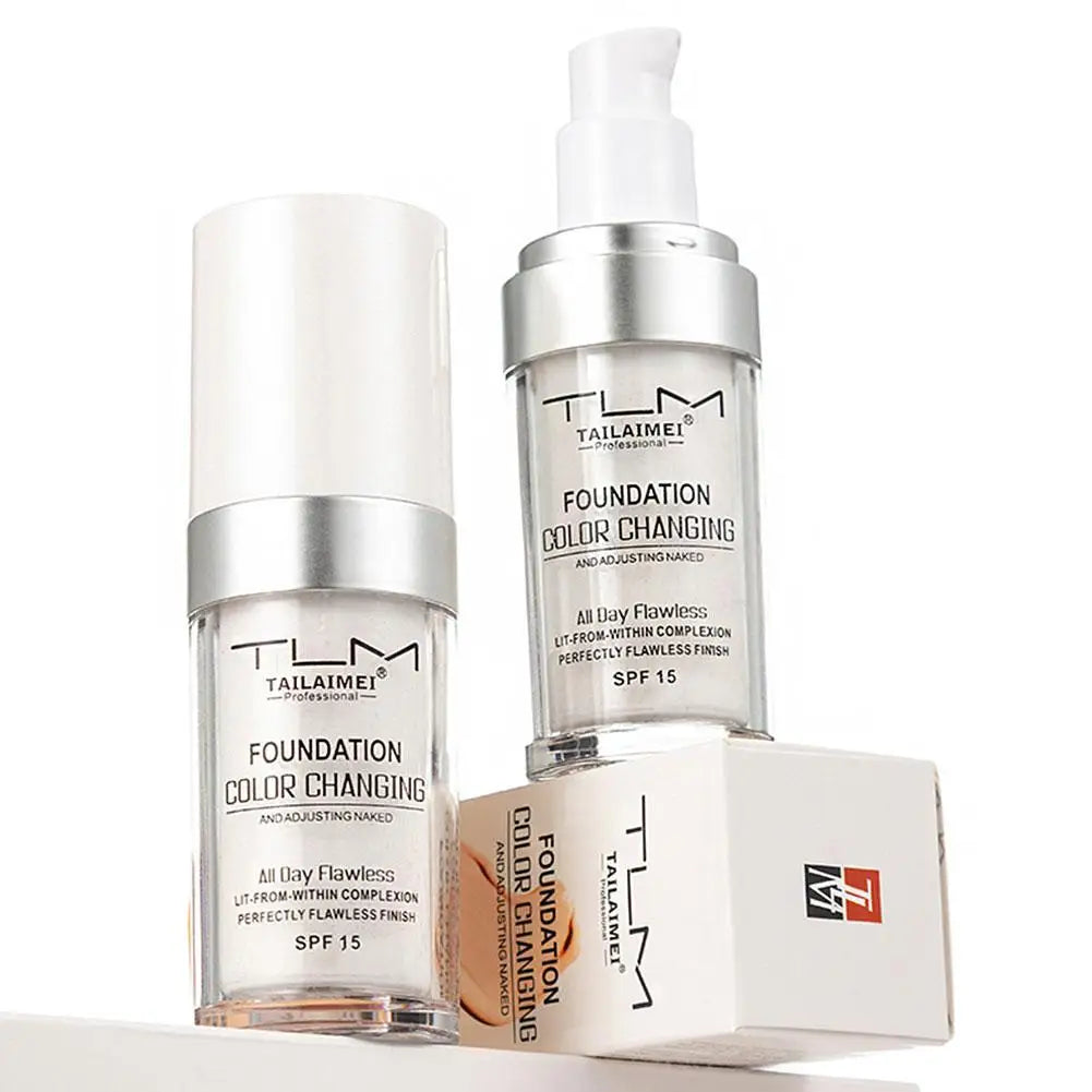 Liquid Foundation Colour Changing Full Coverage Concealer Makeup  Moisturizing Primer Cosmetics For All Skin Types
