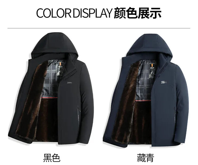 Men's Fashion Windbreaker Parka Coat Man Clothing Streetwear Windproof Casual Autumn Winter Warm Hombre Male Jacket for Outdoors