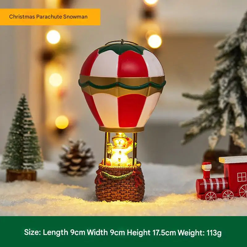 New Christmas resin ornaments Christmas gifts Santa Claus snowman night light holiday decoration ornaments holiday children's to