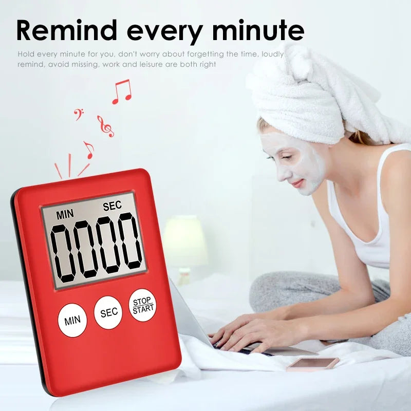 Kitchen Gadget, Electronic LCD Digital Screen Cooking Timer, Count Up Countdown Clock, Alarm Sleep Stopwatch Clocks