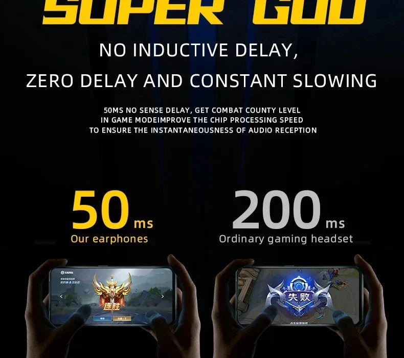 Bluetooth Headphones Gaming Wireless  Headset Earphone Bluetooth Earbuds HIFI With Mic Charging Box Game Headset