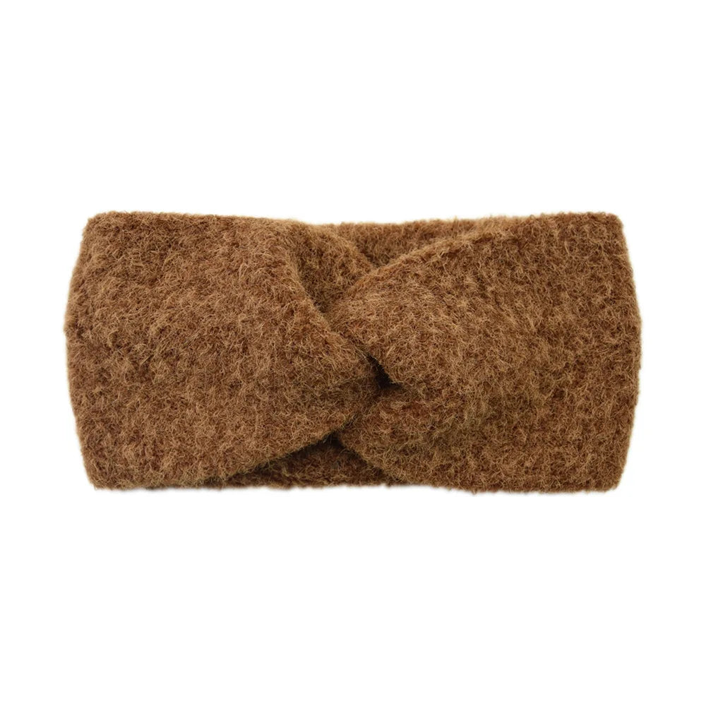 Winter Woolen Headbands Soft Elastic Ear Warmer Cross Headwrap Turban Wide Brim Headwear for Women Girl Fashion Hair Accessories