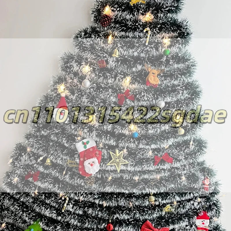 Christmas Garland Home Party Wall Door Decor Xmas Tree Ornaments Tinsel Strips With Bowknot Party
