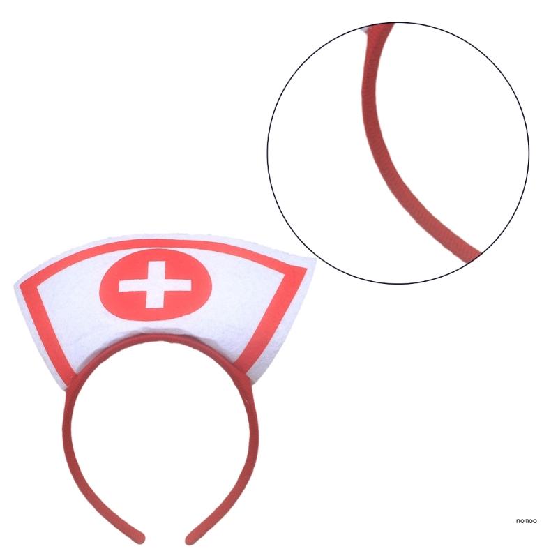 Halloween Nurse Hat Hair Hoop Party  Headband Hairband Headwear Costume