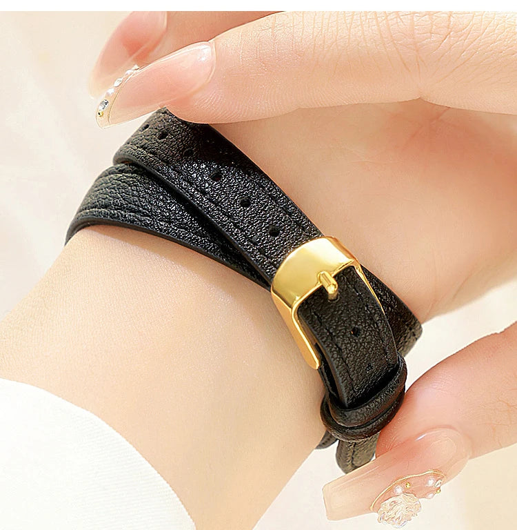 Women Watches 2025 Casual Vintage Leather Watch For Women Fashion Quartz Wristwatches Rose Gold Square Clock Gift For Girlfriend