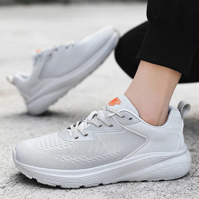 Shoes for Men Breathable Wear Resistant Athletic Training Sneakers White Sports Shoes Tennis Men's Running Walking Travel Shoes