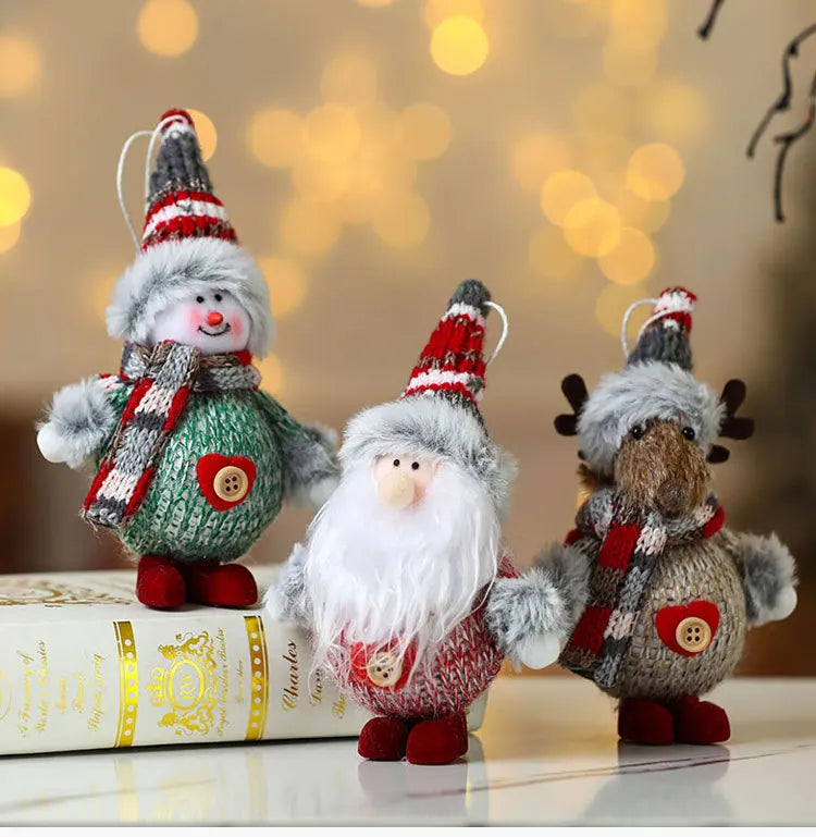 New Year 2022 Christmas Tree Decorations Cute Dolls Pendant Navidad 2021 Home Decor Christmas Tree Ornaments Xmas Gift