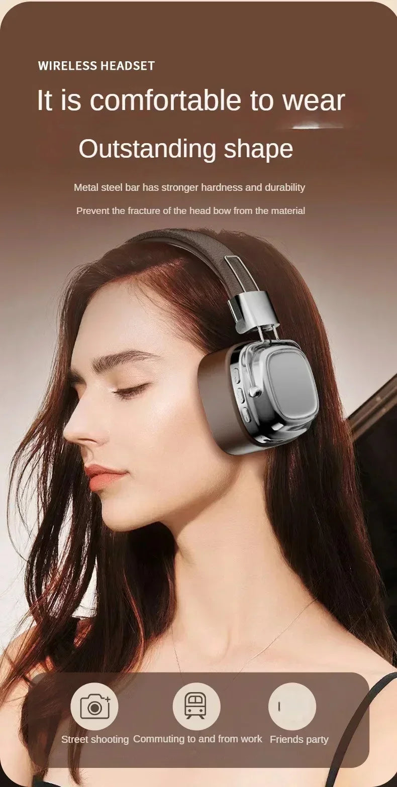 2025 New 5.3 Foldable Wireless Bluetooth Headsets Headset Gamer Choice Retro Over Ear Headphones DJ Stereo Sounds Bluetooth
