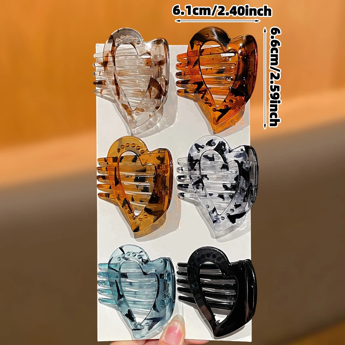 6pcs Fashionable Retro Leopard Print Hair Accessories Clip for Women Daily Use Ladies Gift Recommendation